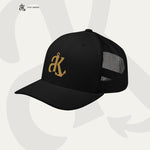 Black & Gold Trucker Cap – Ankrd Brand Mark