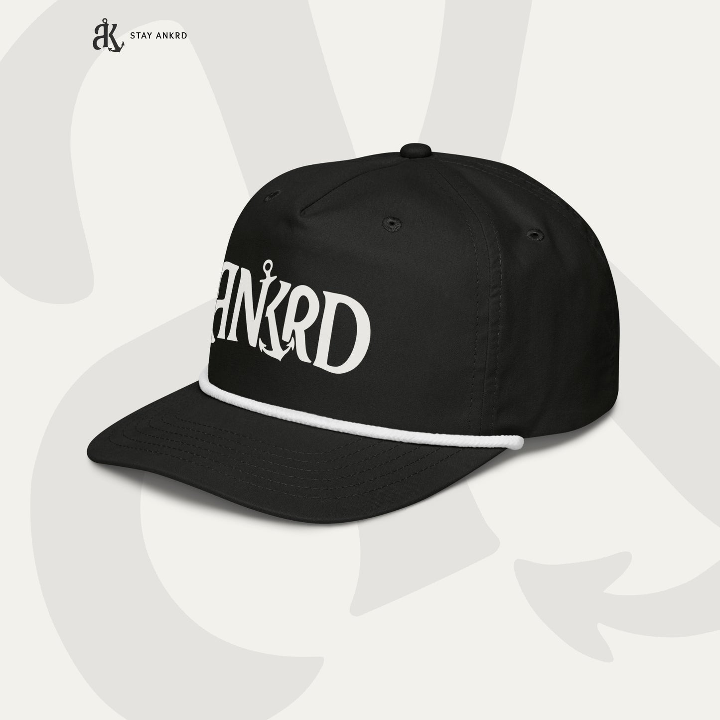 ANKRD Rope Cap — Black / White