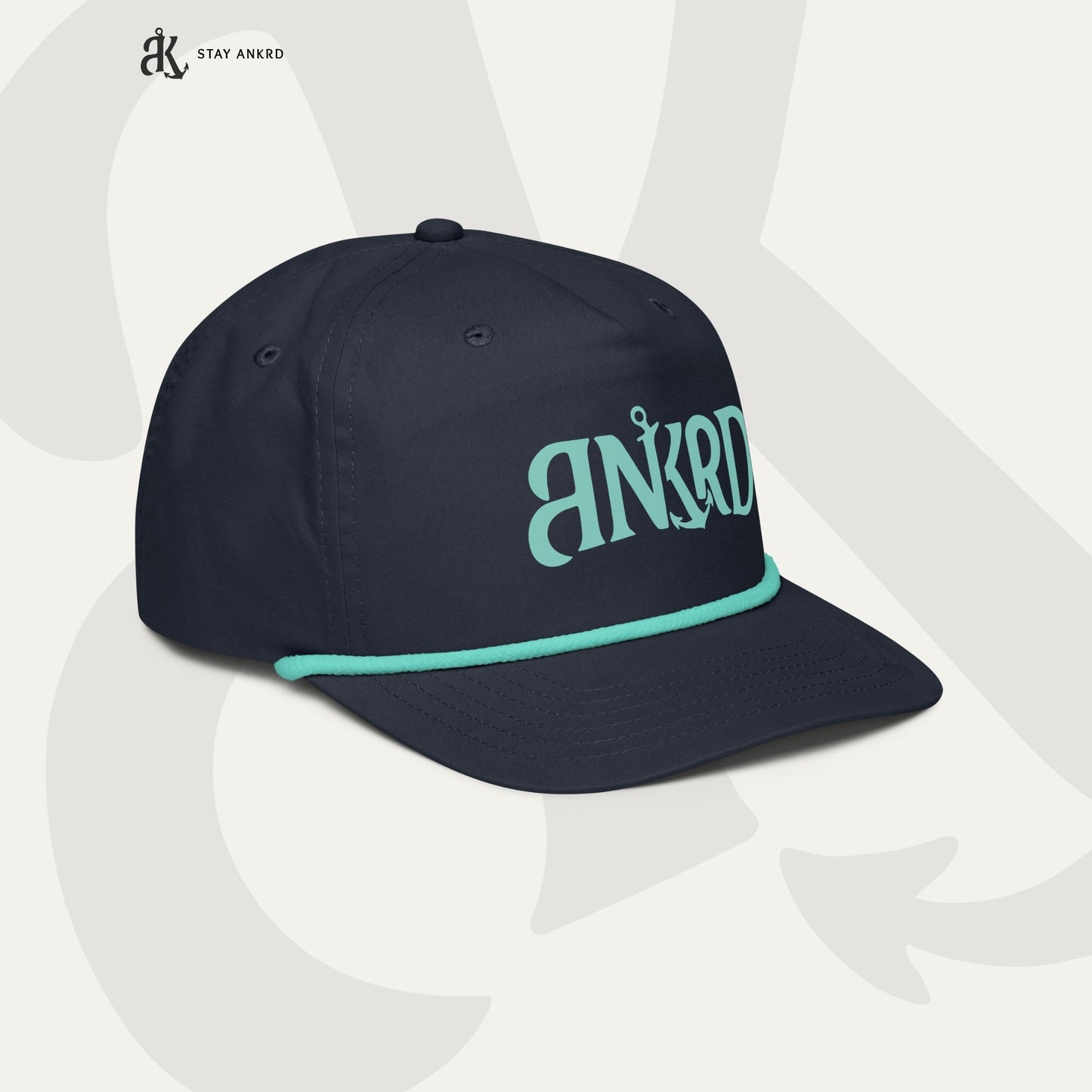 ANKRD Rope Cap — Navy / Teal
