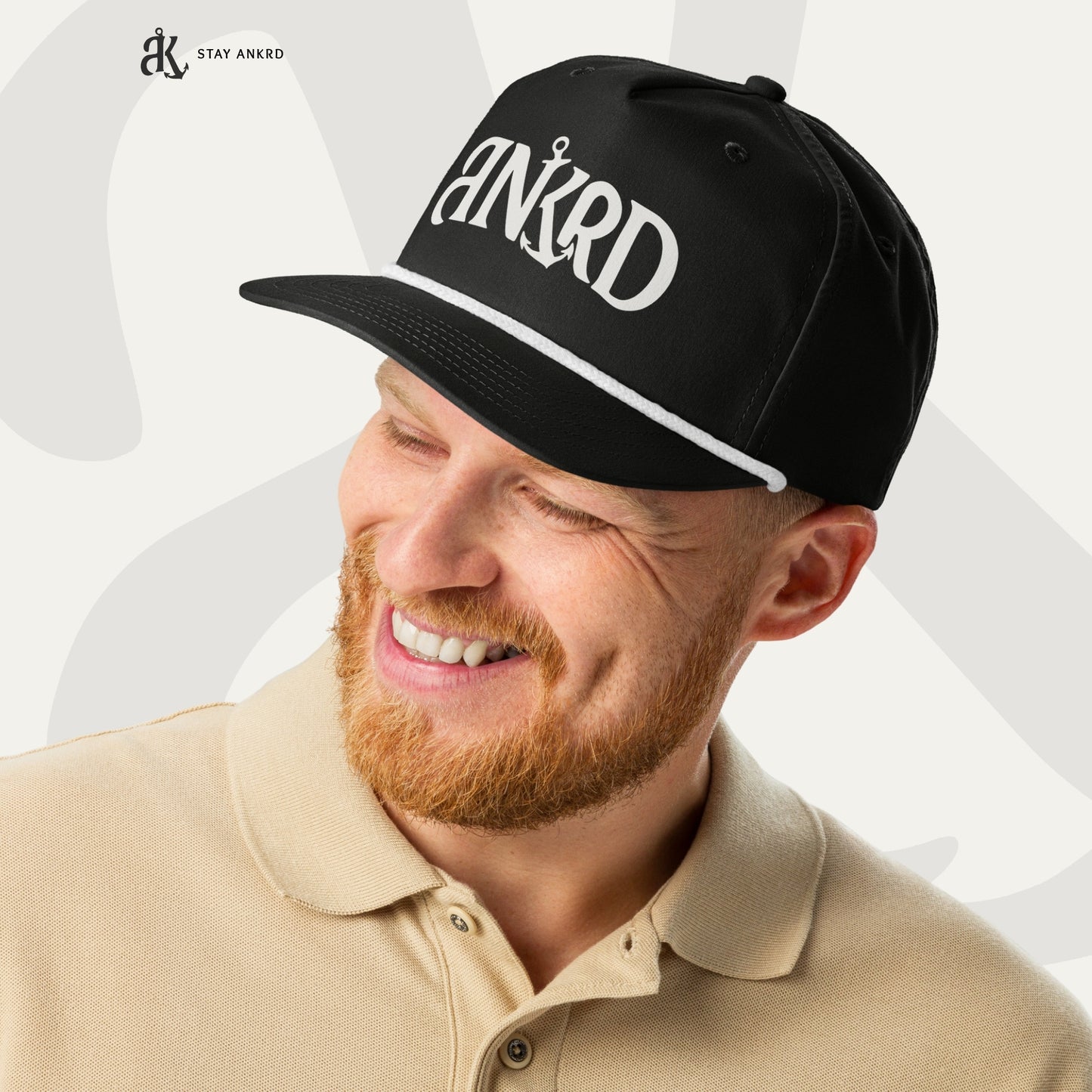 ANKRD Rope Cap — Black / White