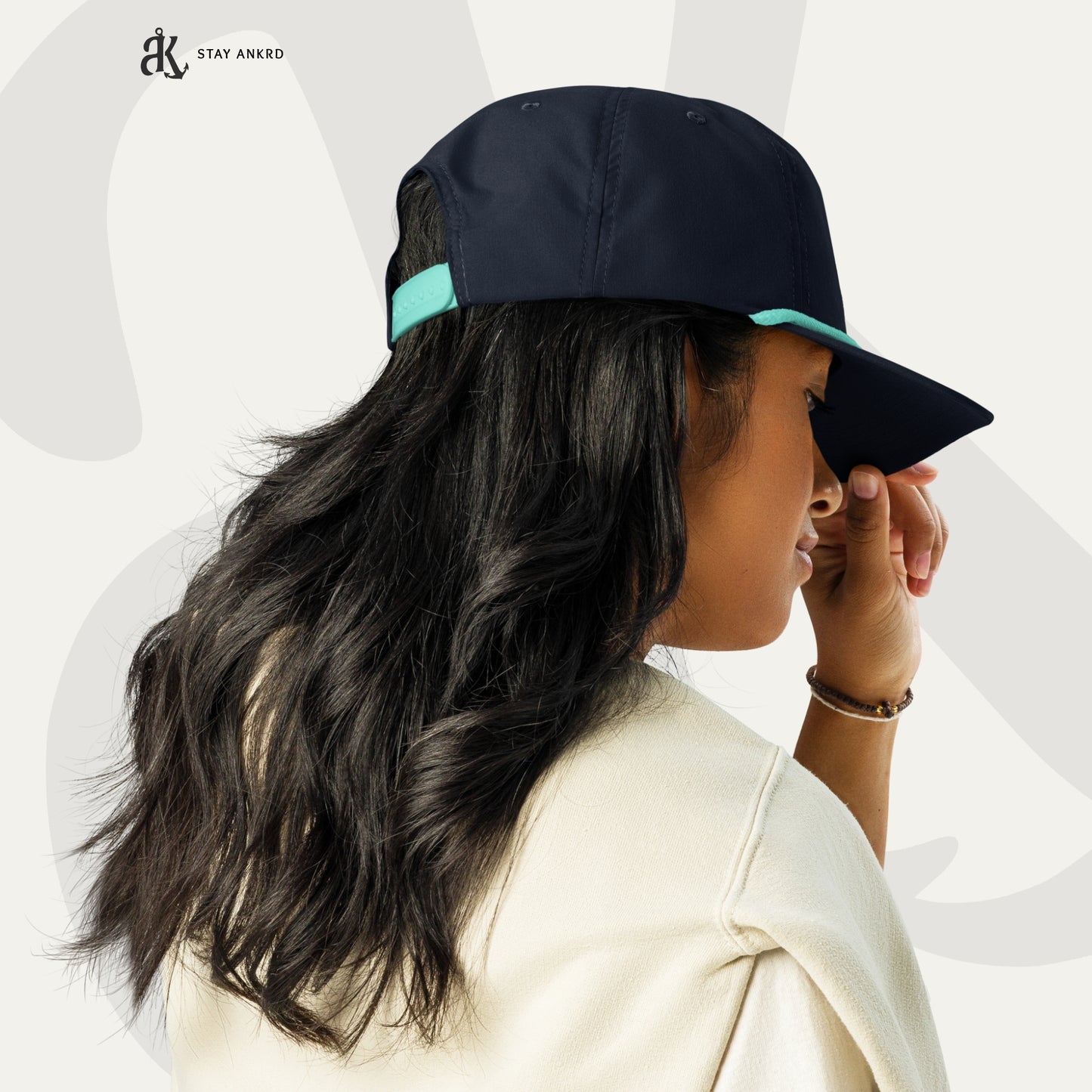 ANKRD Rope Cap — Navy / Teal