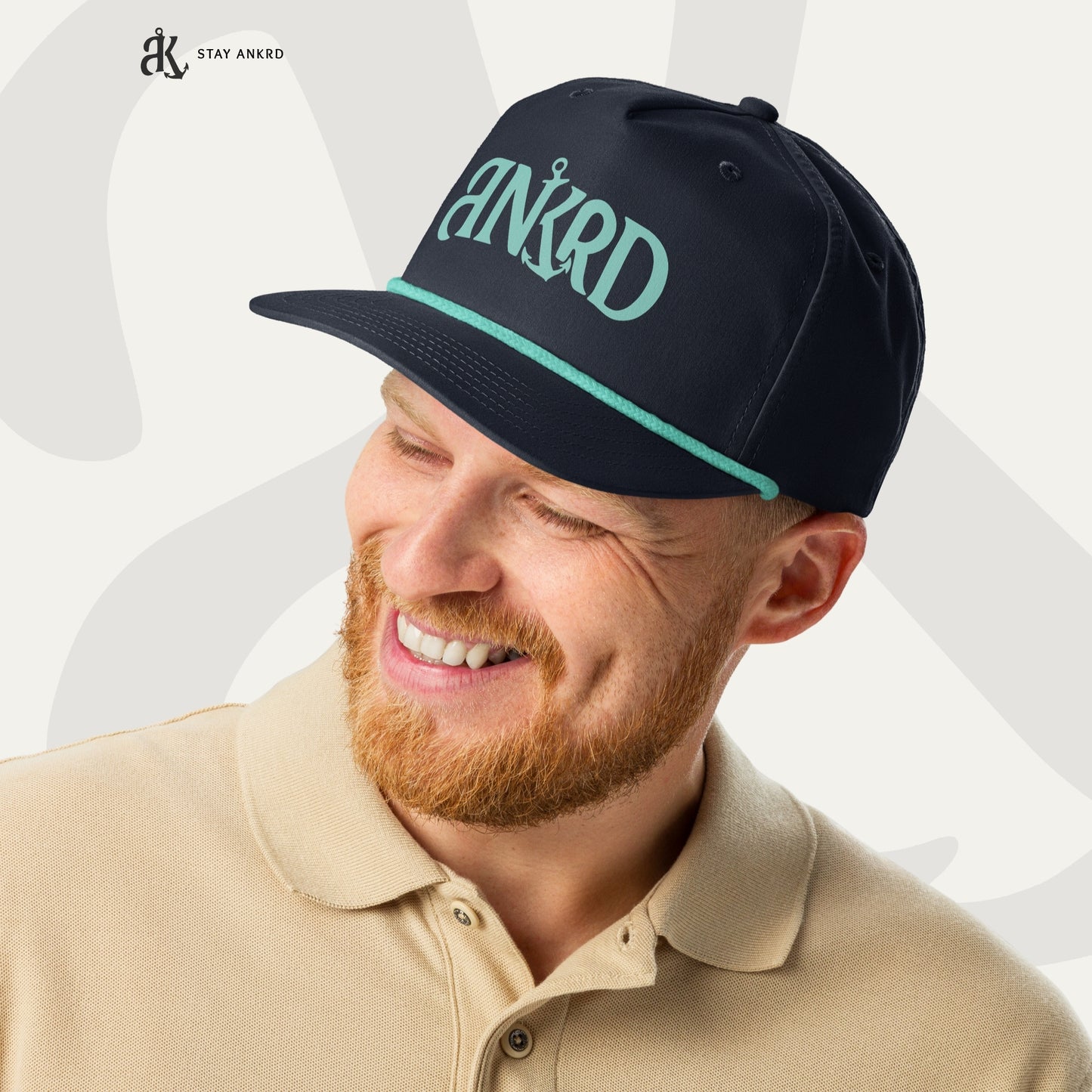 ANKRD Rope Cap — Navy / Teal