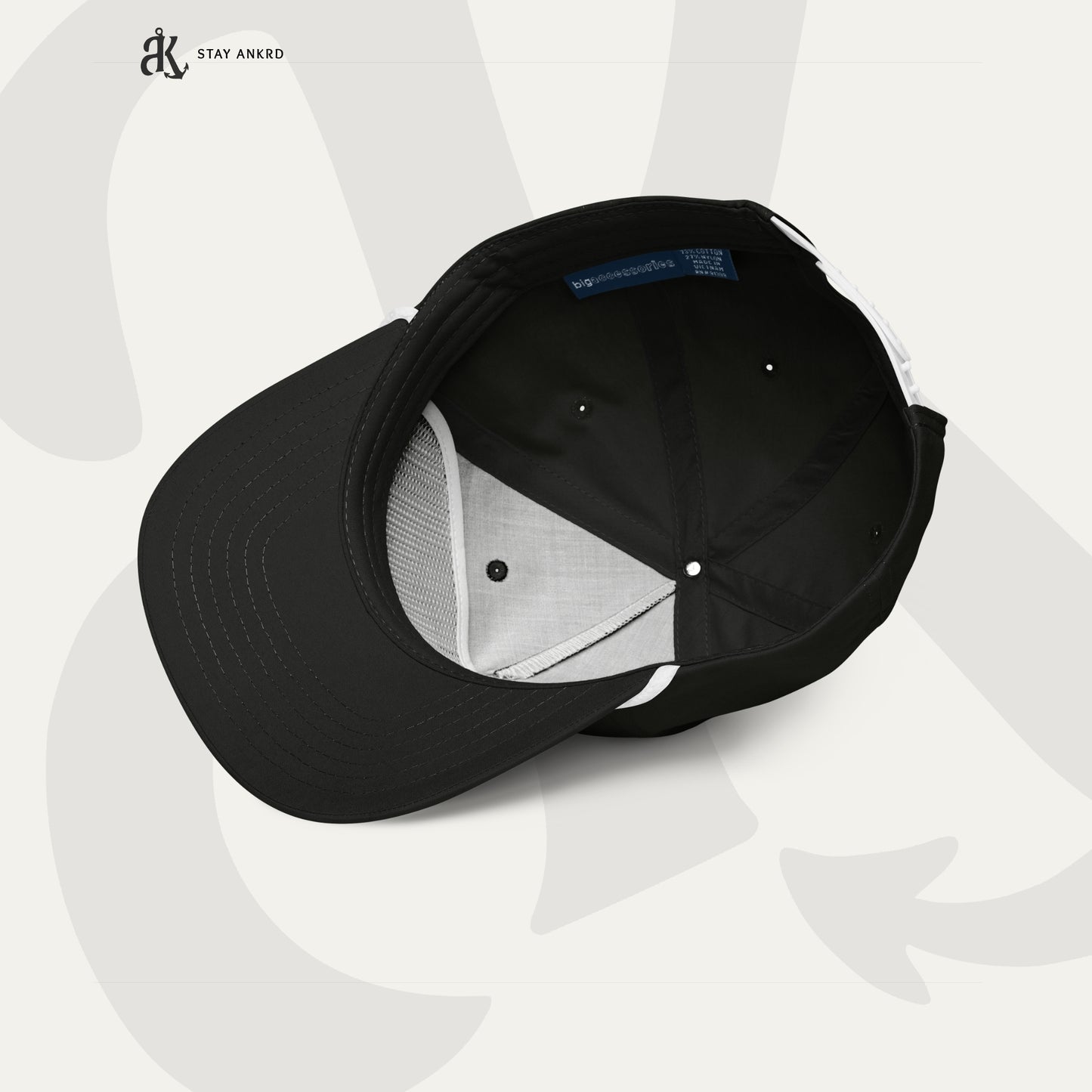 ANKRD Rope Cap — Black / White