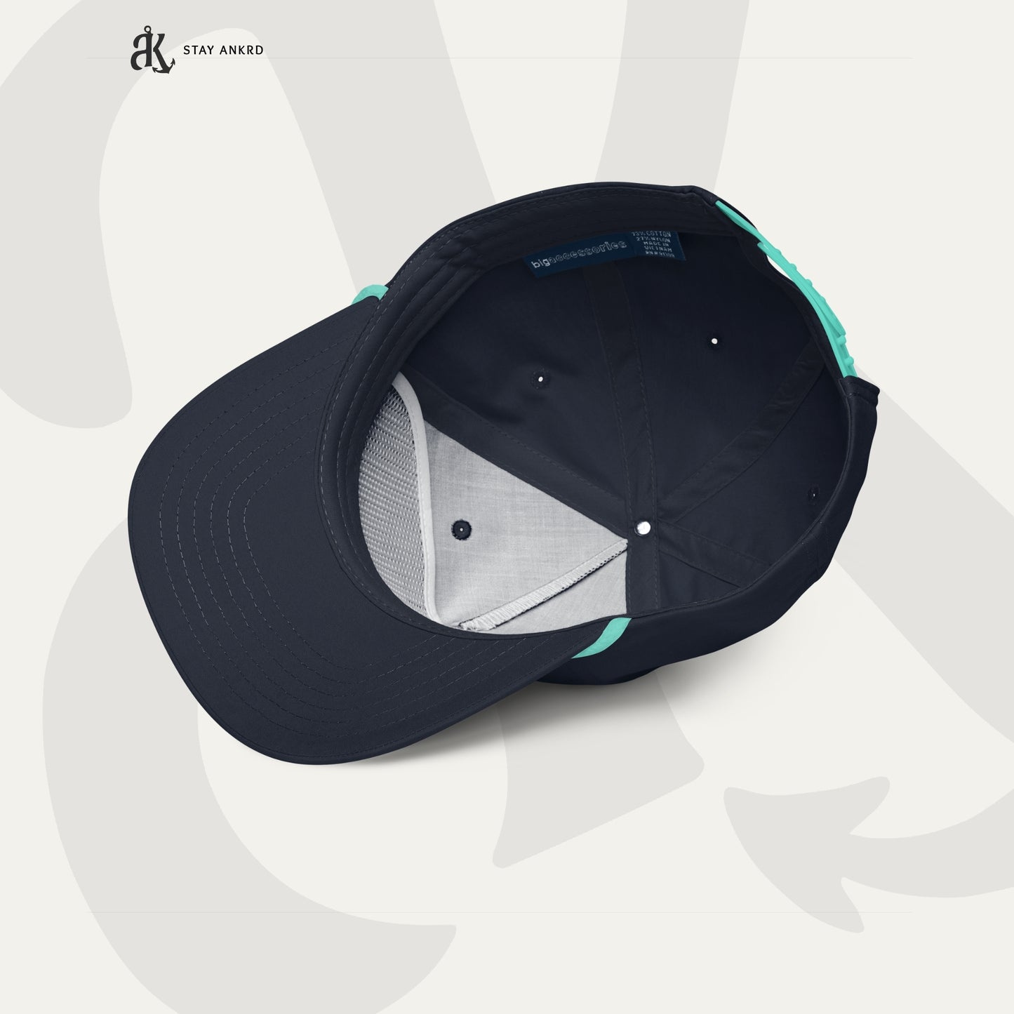 ANKRD Rope Cap — Navy / Teal