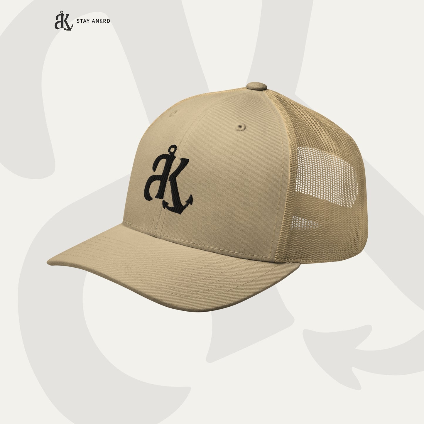 Desert Trucker Cap – Ankrd Brand Mark