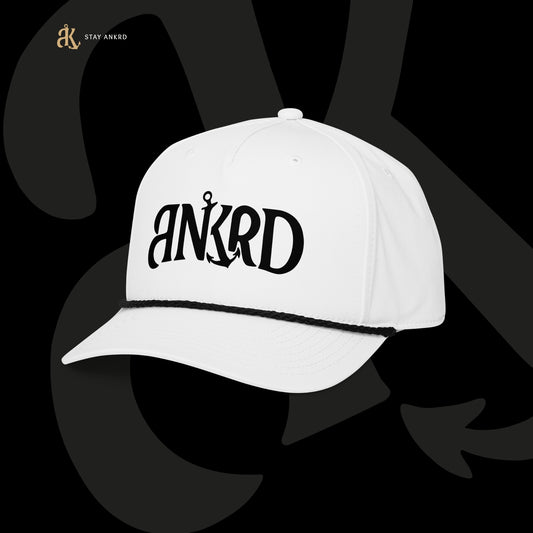 ANKRD Rope Cap — White / Black