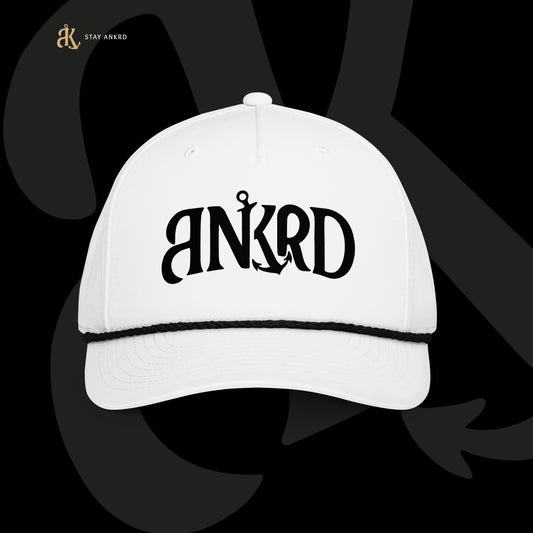 ANKRD Rope Cap — White / Black