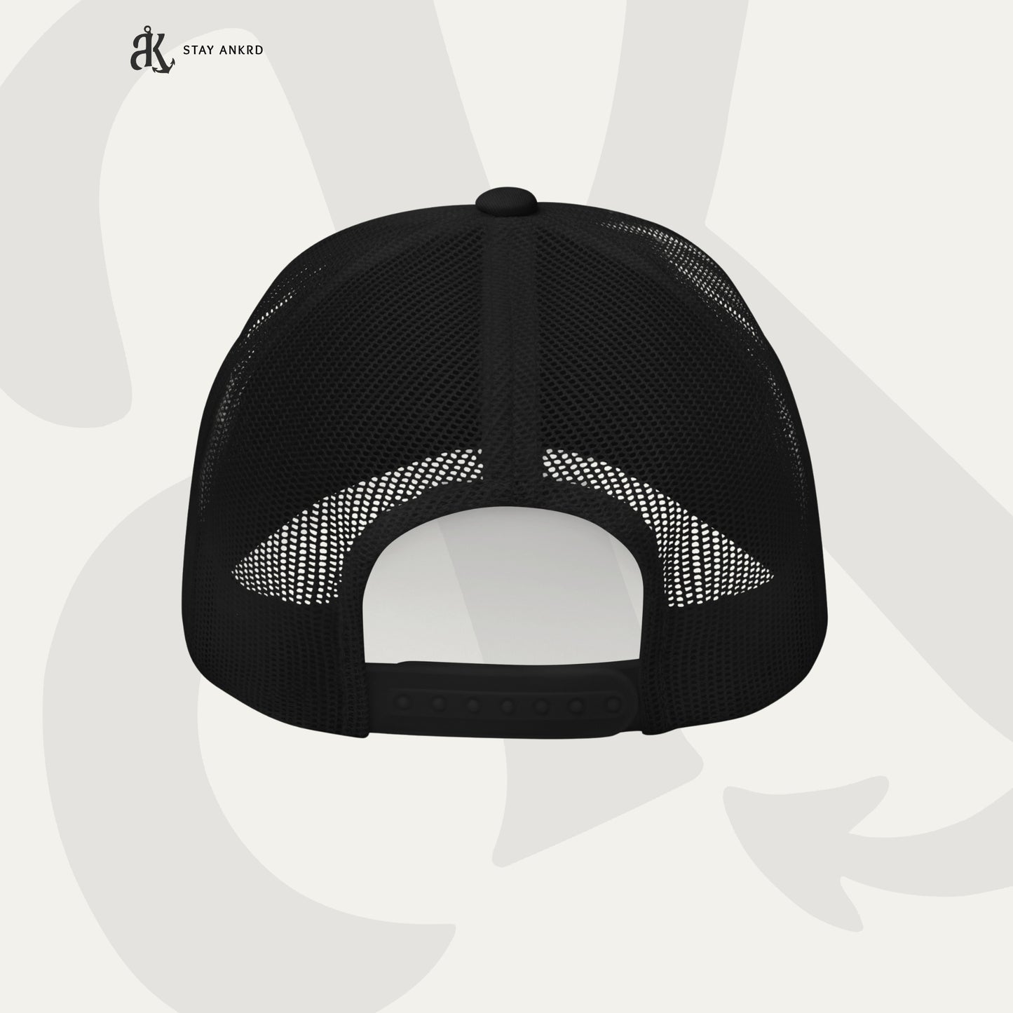 Black & Gold Trucker Cap – Ankrd Brand Mark