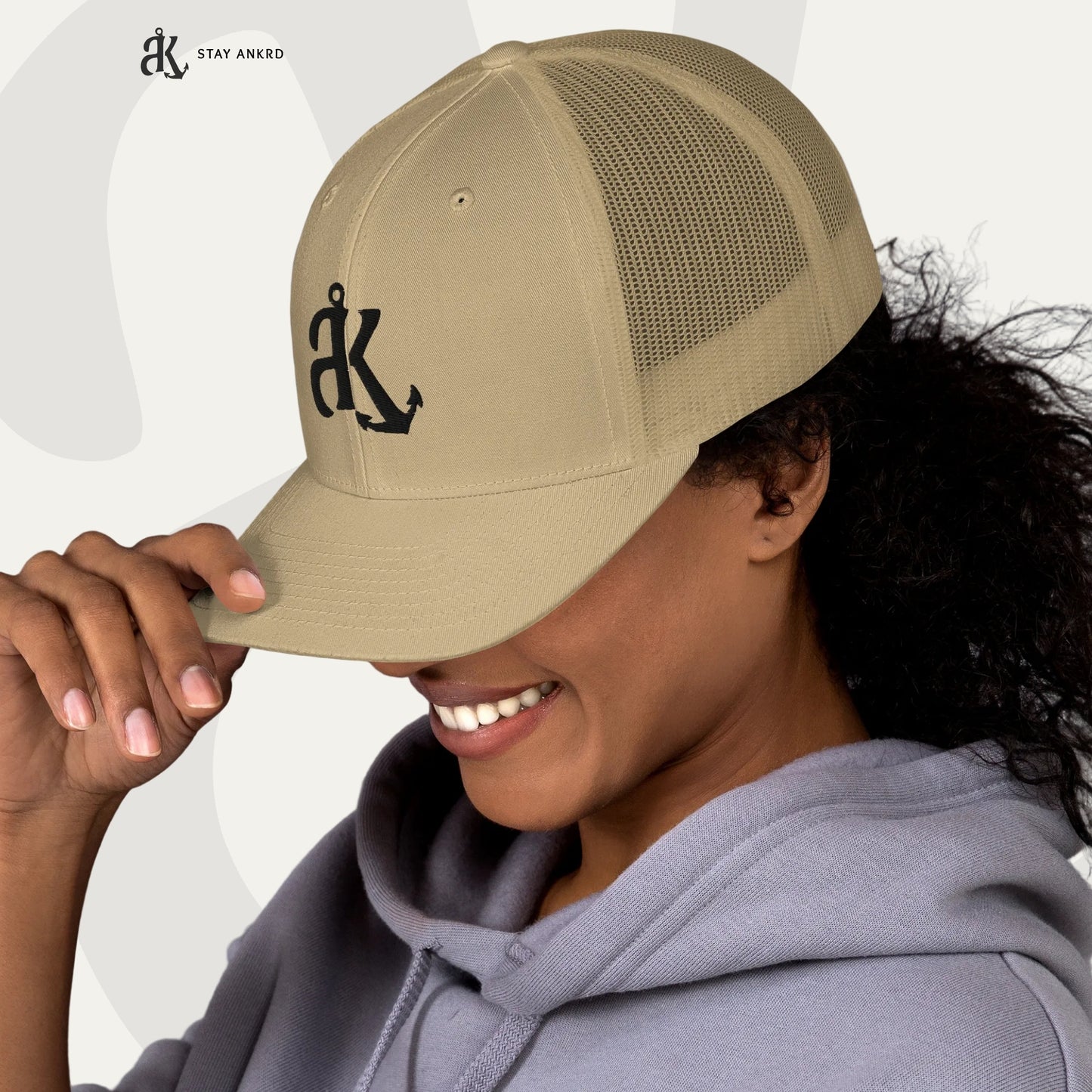 Desert Trucker Cap – Ankrd Brand Mark