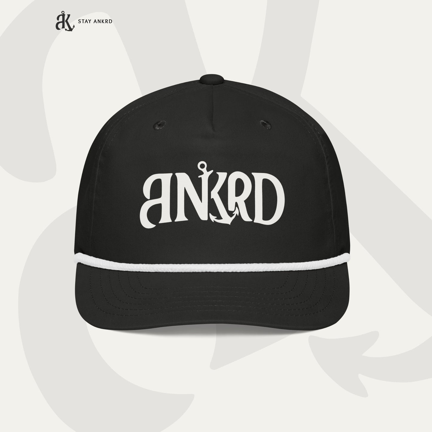 ANKRD Rope Cap — Black / White